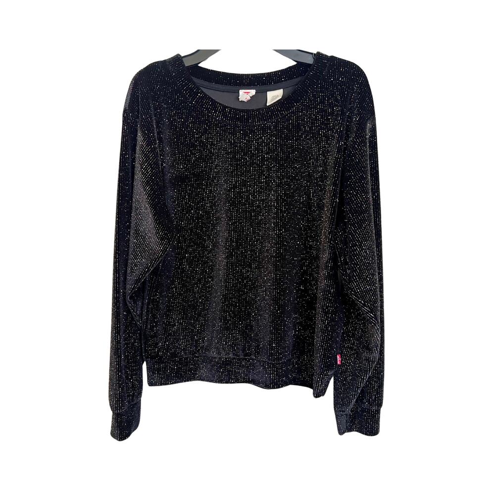 Levi's Long Sleeve Black Sparkle Blouse
